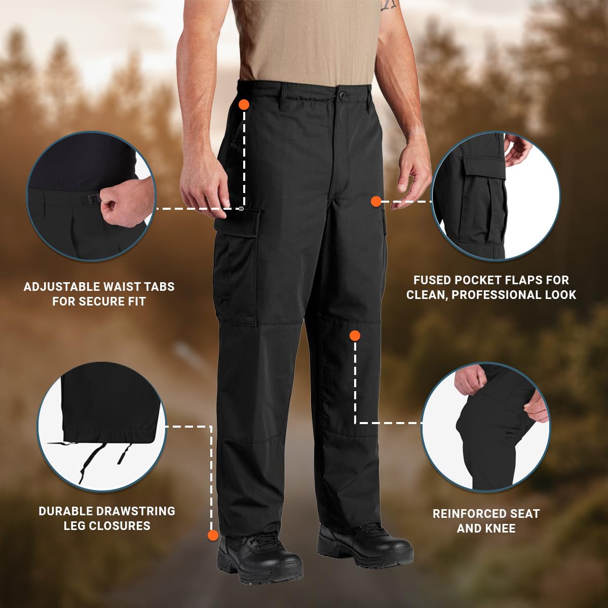 Amazon.com: Propper Men's BDU Zipper Fly Battle Rip Cargo Uniform